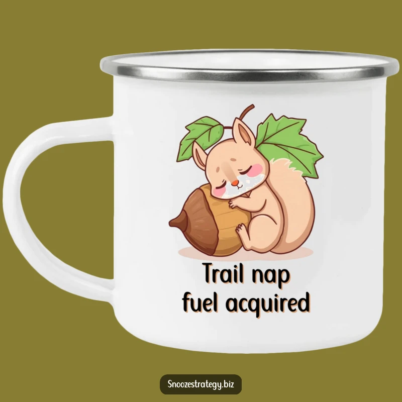 Funny Squirrel Acorn Camping Mug: Enjoy Drinks with Sleepy Outdoor Charm Gift