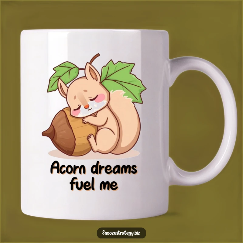 Funny Squirrel Acorn Mug: Hilarious Sleepy Gift for Nature Lovers