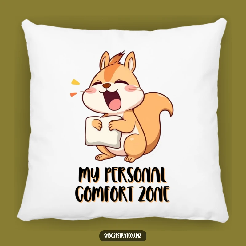 Funny Yawning Squirrel Pillow: Cute Sleepy Character Pillow for Cozy Comfort Gift