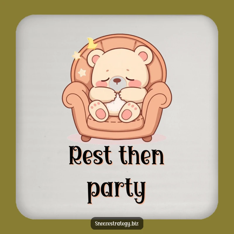 Funny Bear Cub Armchair Coaster Set: Protect Surfaces with Cozy, Hilarious Style Gift