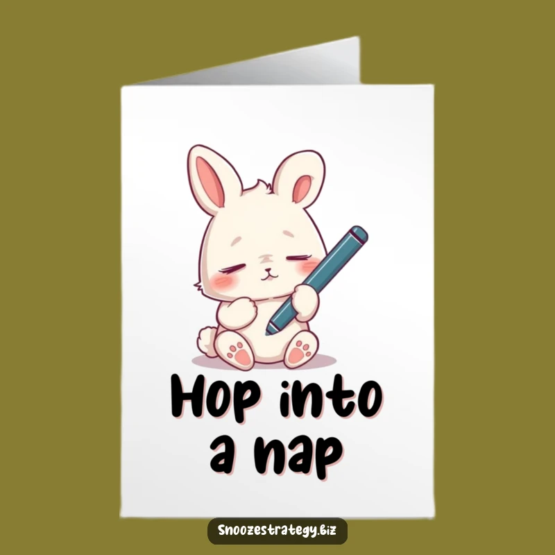 Tired Rabbit Birthday Free Printable Card - Funny Downloadable Gift