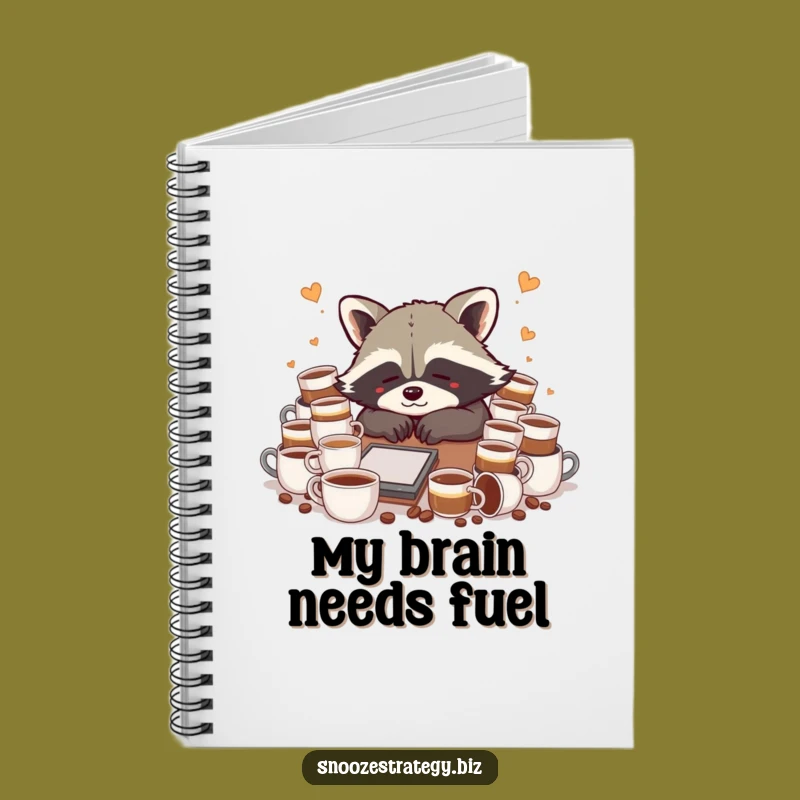 Funny Raccoon Coffee Notebook: Jot Down Your Tired Thoughts